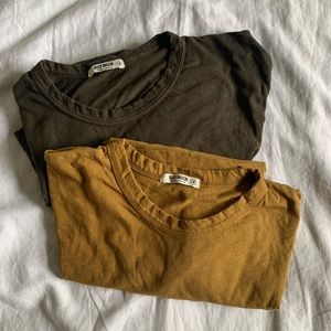 Two Buck Mason miUSA Curved Hem Slub T’s (medium)